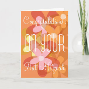Congratulations on your Bat Mitzvah floral Card