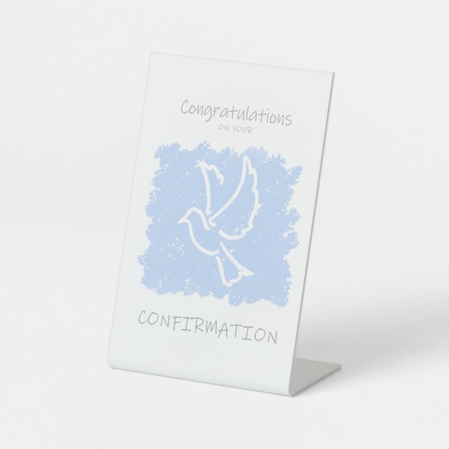Congratulations on your Confirmation blue Pedestal Sign (Front)