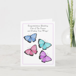Congratulations on Your Divorce with Butterflies Card