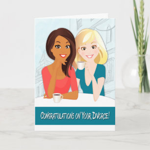 Congratulations on Your Divorce with Smiling Women Card