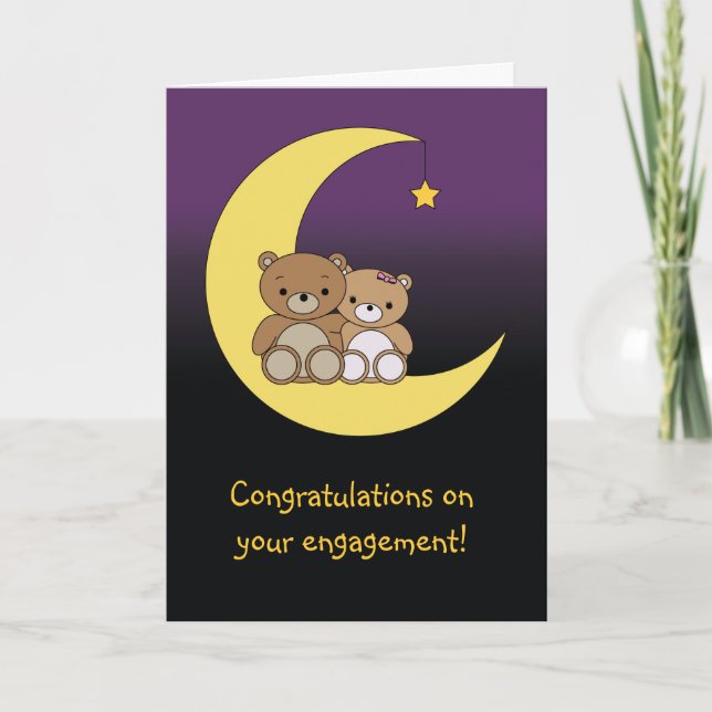 Congratulations on your engagement bears card (Front)