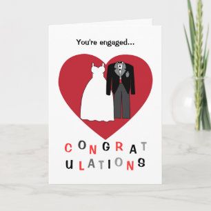 Congratulations on your engagement bride & groom card
