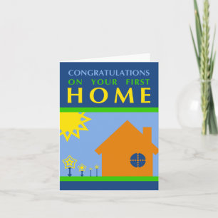 congratulations on your first home : pop shapes card