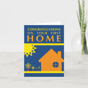 congratulations on your first home : pop shapes card