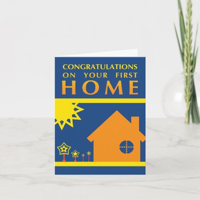 congratulations on your first home : pop shapes card (Front)