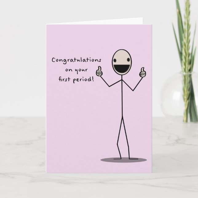 Congratulations On Your First Period Card (Front)