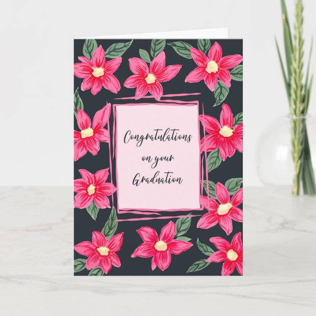 Congratulations on Your Graduation Bright Flowers Card (Front)