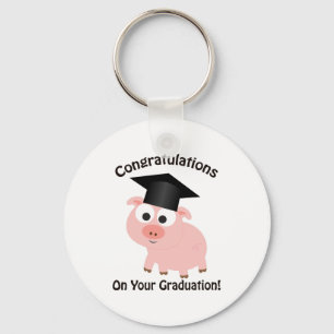 Congratulations on Your Graduation! Pig Key Ring