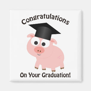 Congratulations on Your Graduation! Pig Magnet