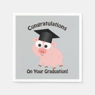 Congratulations on Your Graduation! Pig Napkin