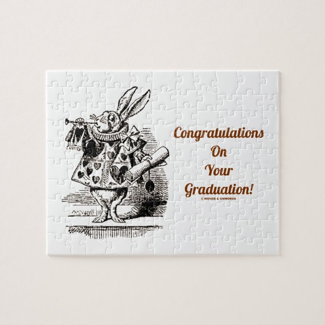 Congratulations On Your Graduation! (White Rabbit) Jigsaw Puzzle (Horizontal)