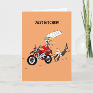 CONGRATULATIONS ON YOUR MARRAIGE FUNNY GROOM BIKER CARD