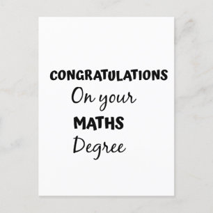 congratulations on your maths degree postcard