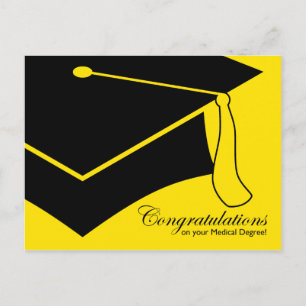 congratulations on your medical degree! postcard