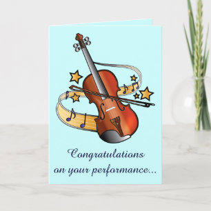 Congratulations on Your Music Performance Card