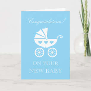 Congratulations on your new baby boy son greeting card