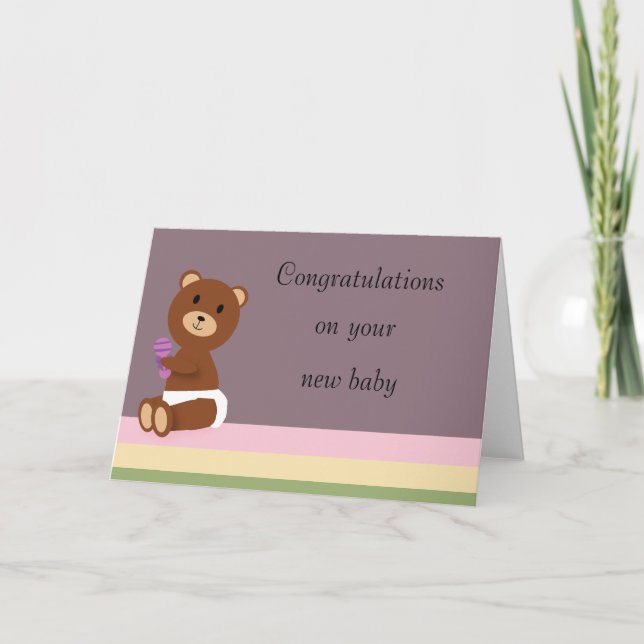 Congratulations on your new baby card (Front)