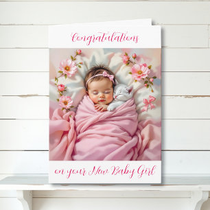 Congratulations on your New Baby Girl Card