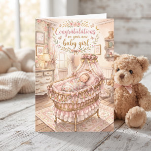 Congratulations on your New Baby Girl Card