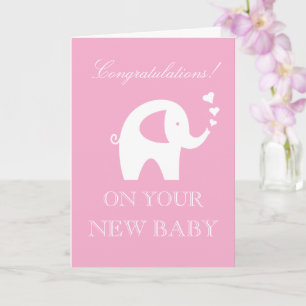 Congratulations on your new baby girl daughter card