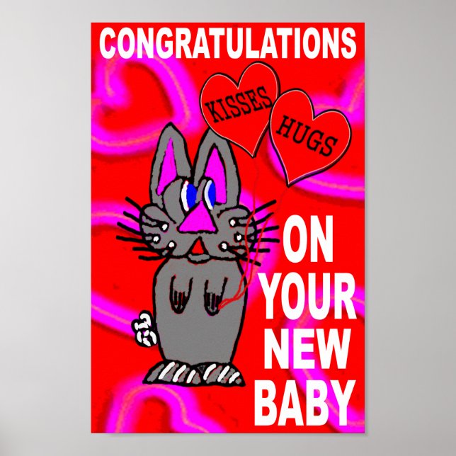 Congratulations On Your New Baby Poster (Front)