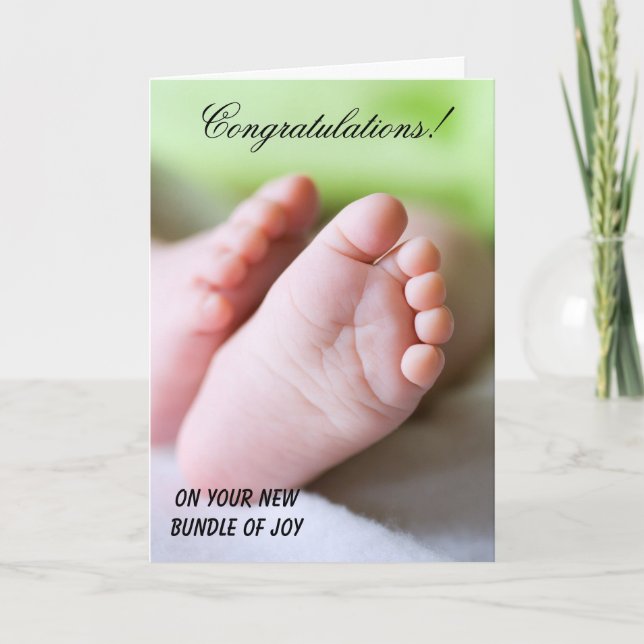 Congratulations on your new bundle of joy card (Front)