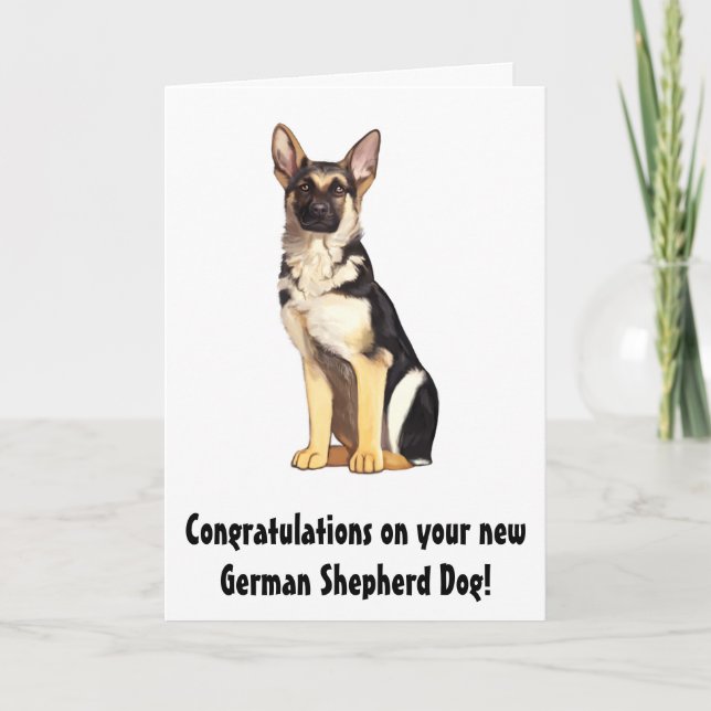 Congratulations on Your New German Shepherd Dog Card (Front)