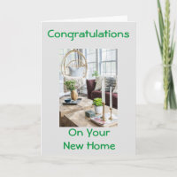 **CONGRATULATIONS ON YOUR NEW HOME"