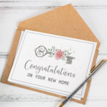 Congratulations on Your New Home Card