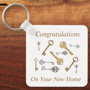 Congratulations on Your New Home KEYS Key Ring