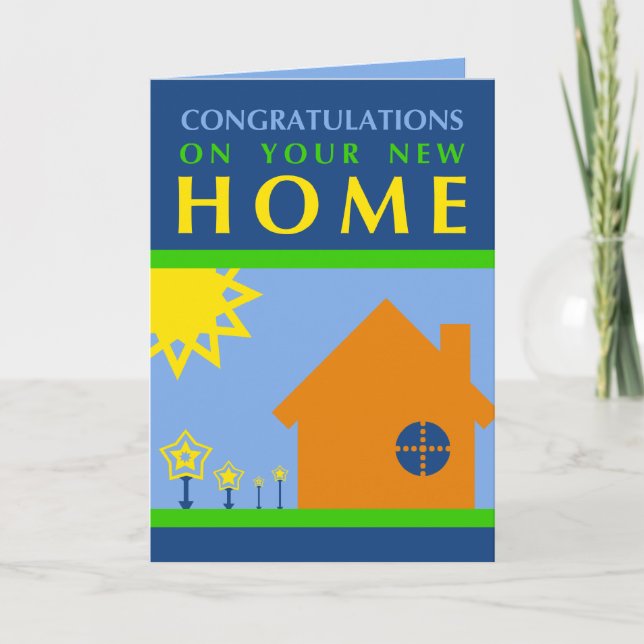 congratulations on your new home (mod shapes) card (Front)