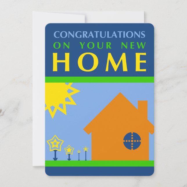 congratulations on your new home (mod shapes) invitation (Front)