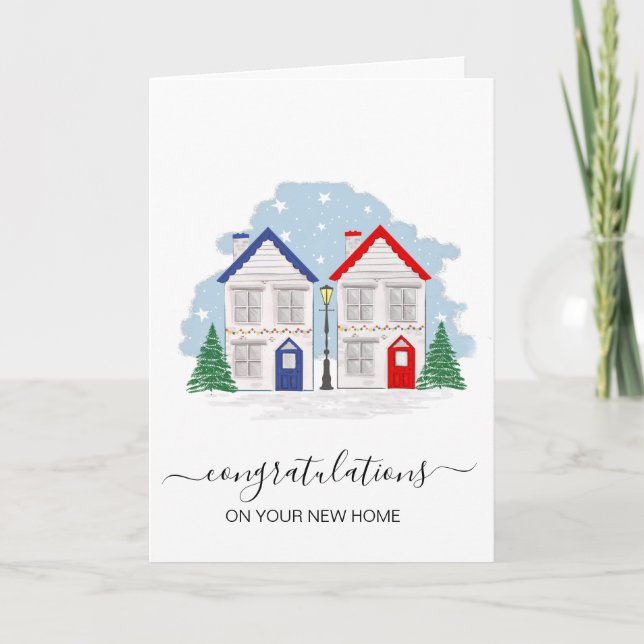 congratulations on your new home real estate agent card (Front)