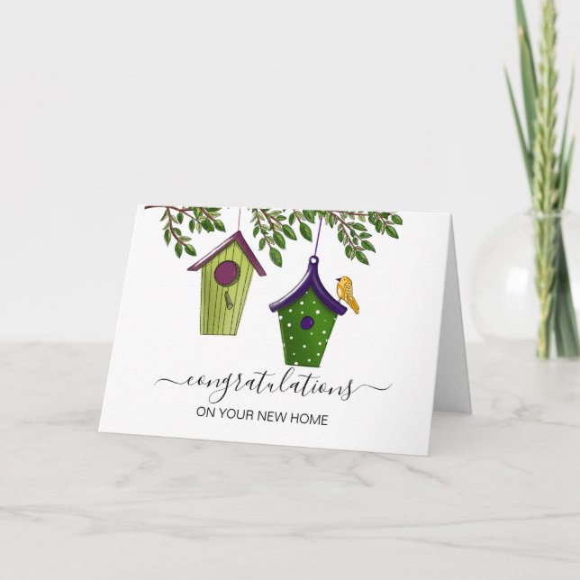 congratulations on your new home real estate agent card (Front)