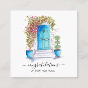 congratulations on your new home real estate agent square business card