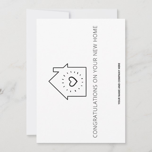 Congratulations On Your New Home: REALTOR  Thank You Card (Front)