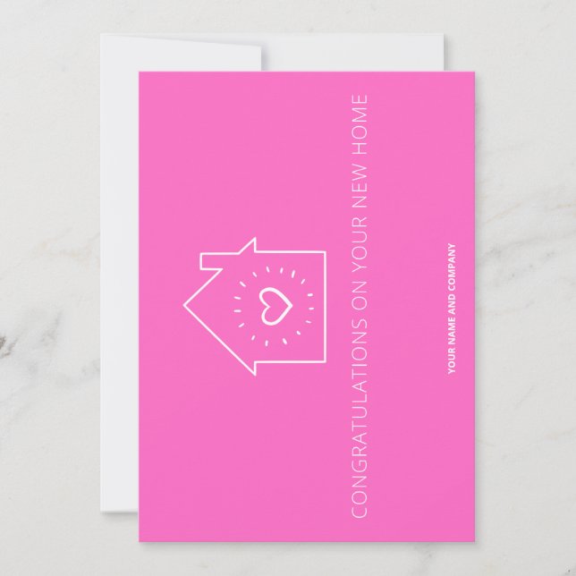 Congratulations On Your New Home: REALTOR  Thank You Card (Front)