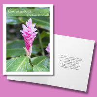 Congratulations On Your New Job Pink Ginger Flower