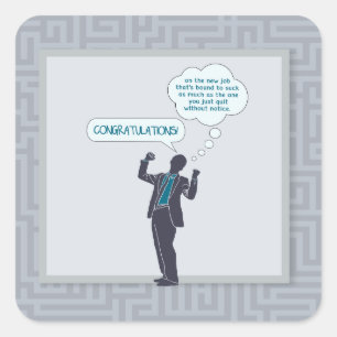 Congratulations on Your New Job Stickers (Funny)