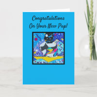 Congratulations on Your New Pup! Blank inside Card