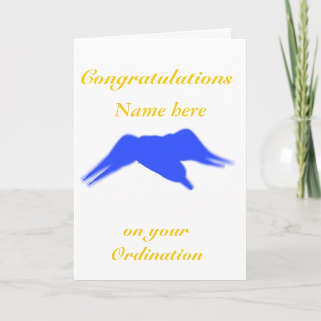 Congratulations on your Ordination, Add name front Card (Front)