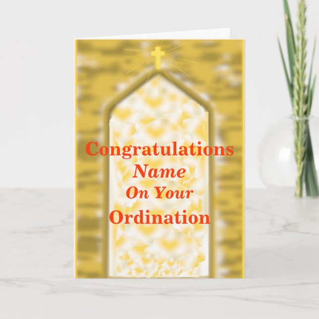 Congratulations on your Ordination, Add name front Card (Front)