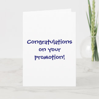 Congratulations on your promotion! card