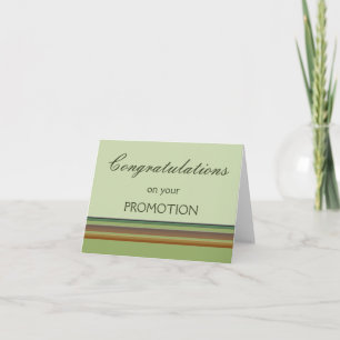 Congratulations on your Promotion Card