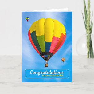 Congratulations on Your Promotion Hot Air Balloons Holiday Card