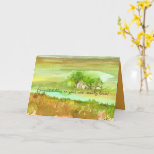 Congratulations On Your Ranch New Home Farm  Card