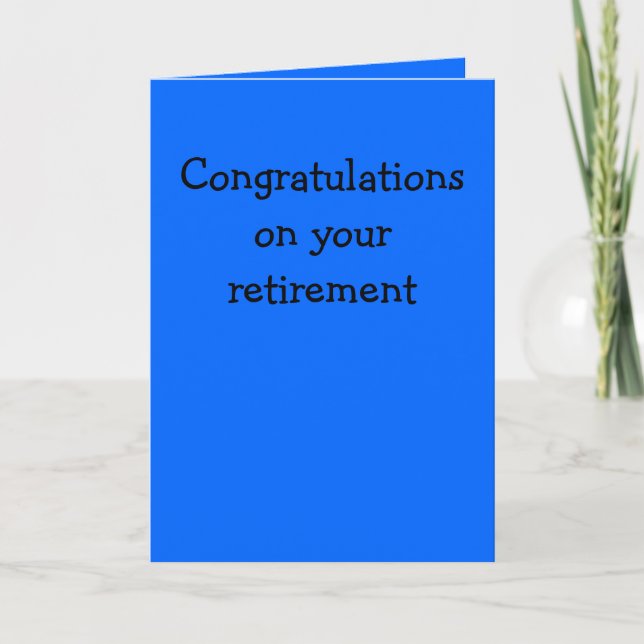 Congratulations on your retirement card (Front)