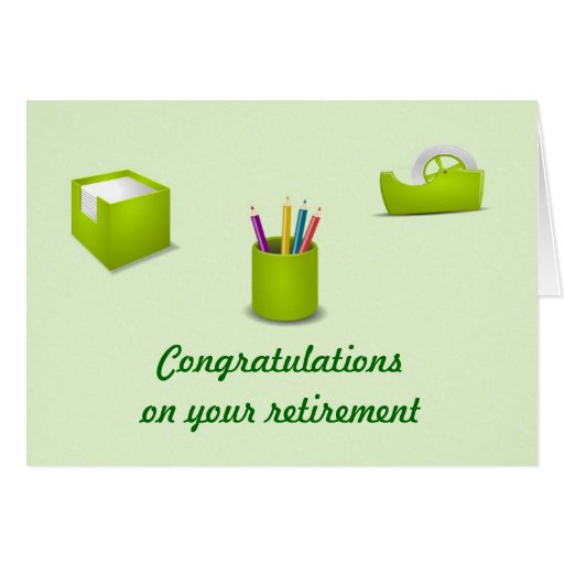 Congratulations on your retirement Office retire Greeting Cards | Zazzle