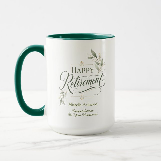 Congratulations On Your Retirement Personalised  Mug (Left)