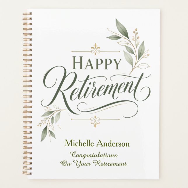Congratulations On Your Retirement Personalised  Planner (Front)